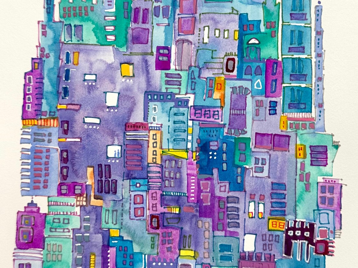 “Violet Boulevard” wins an honorable mention in the Cape Cod Art Center’s Purple&nbsp;Exhibition
